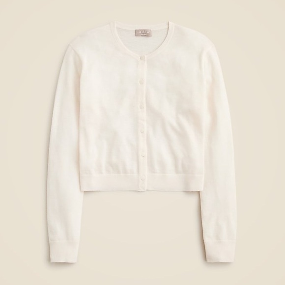J. Crew Featherweight cashmere cardigan in Snow Ivory Size XXS - Picture 5 of 11
